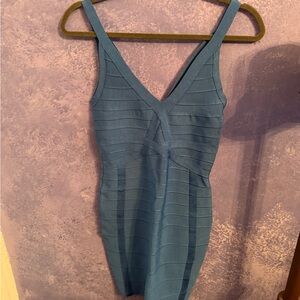 Herve Leger Blue Bandage Dress